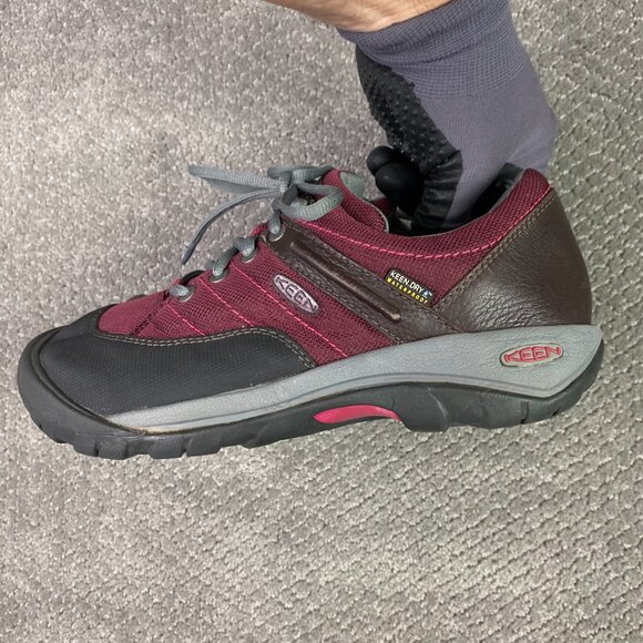 Keen Presidio Sport Mesh Waterproof Shoes Women's 9 Burgundy Hiking Outdoor - Picture 4 of 12